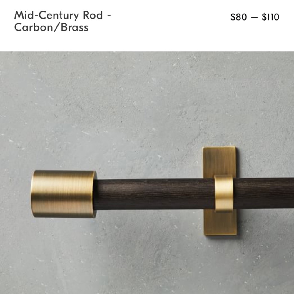 West Elm Luxurious Mid Century Curtain Rod